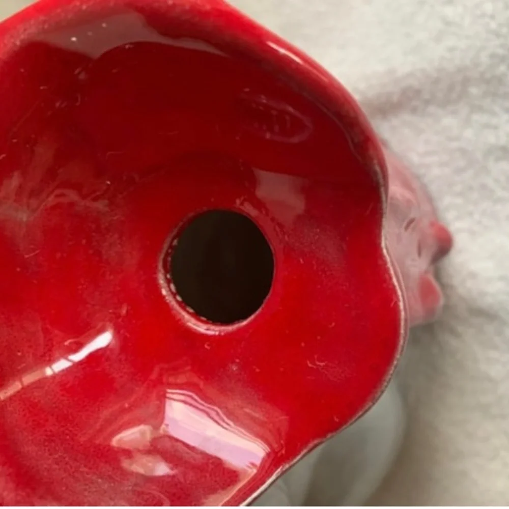 Ceramic vintage Christmas mouse candle holder Mid Century Holiday Kitsch